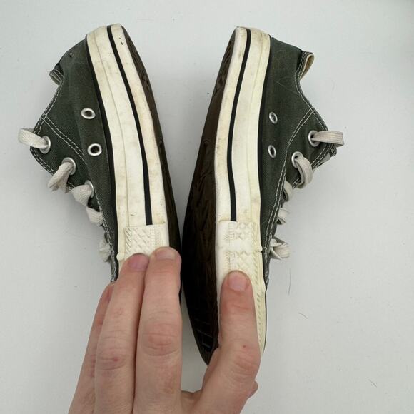 Converse Chuck Taylor All Star Low Top Green Canvas Sneakers Unisex Sz W5 / M3 - Picture 4 of 8